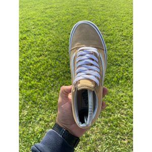 Vans Old Skool Womens 7.5 Yellow White Shoes Sneakers Skate Classic 751505